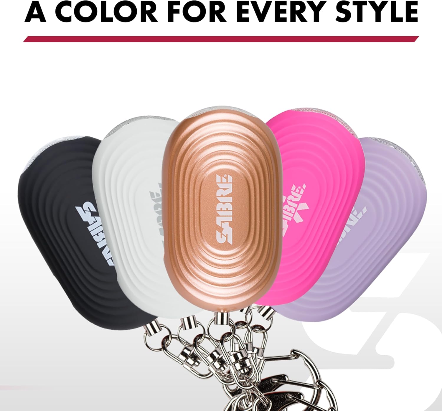 SABRE 2-in-1 Personal Alarm with LED Light, 130dB Personal Safety Siren, Snap Hook for Instant Access, 1,250 Foot (381 Meters) Range, Compact Design for Easy Attachment to Purse, Bag, or Keys - Image 6