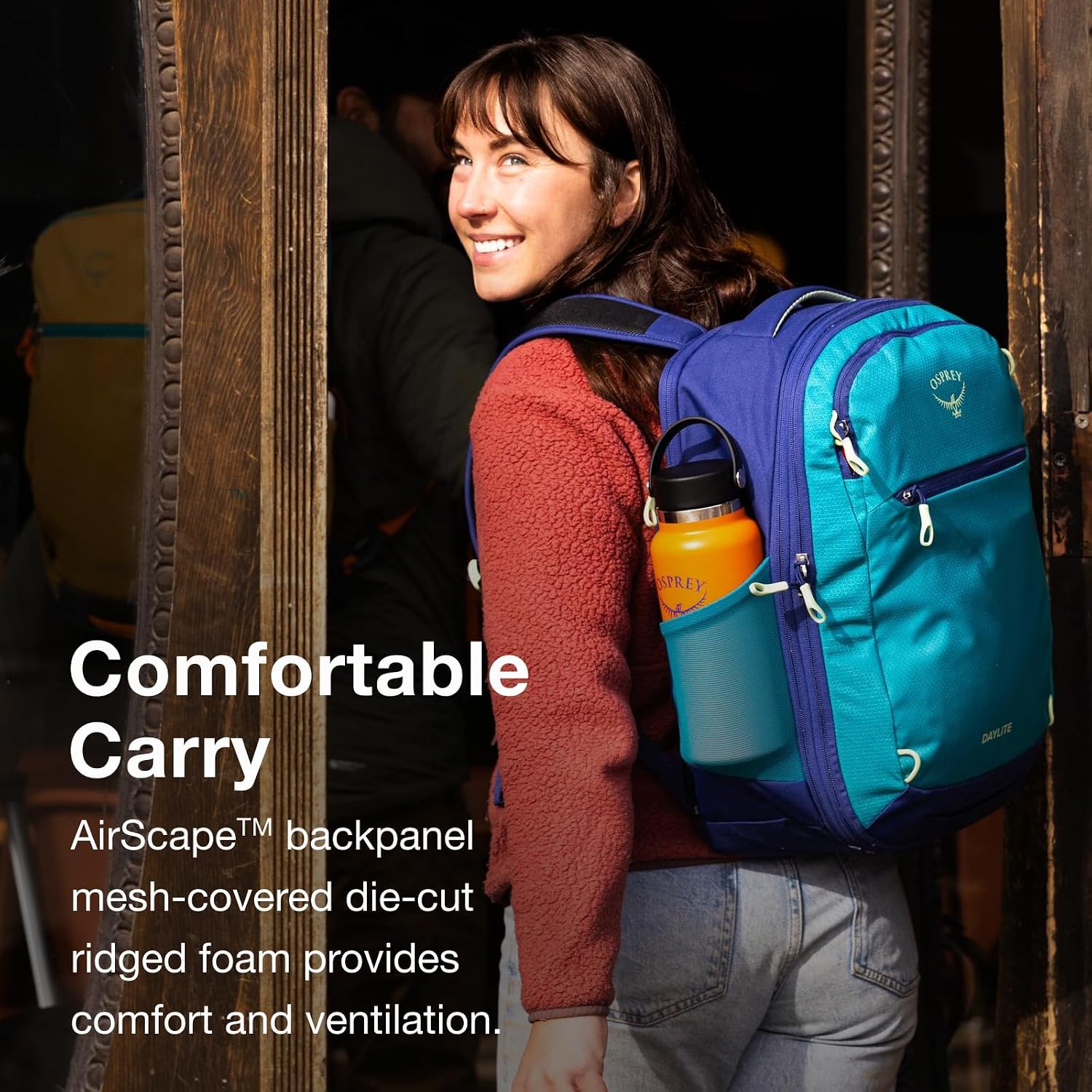 Osprey Daylite Expandable 26+6 Travel Pack, Black OS | travel backpack, carry on bag, laptop sleeve, personal item, Black color, OS size - Image 4
